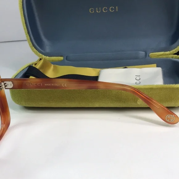 New Authentic Gucci GG0473O 003 Oversized Butterfly Eyeglasses